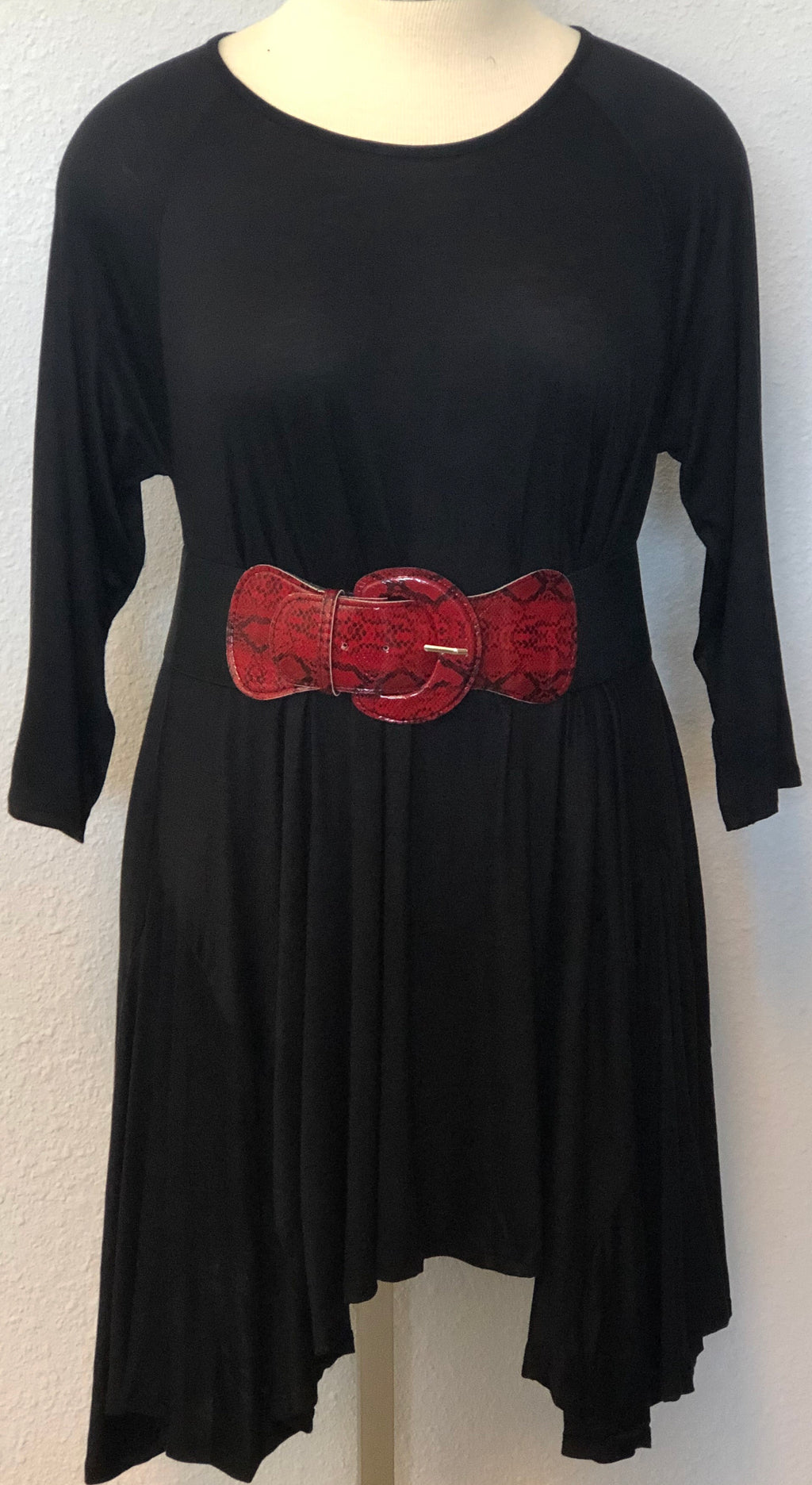 PLUS TUNIC TOP WITH BELT