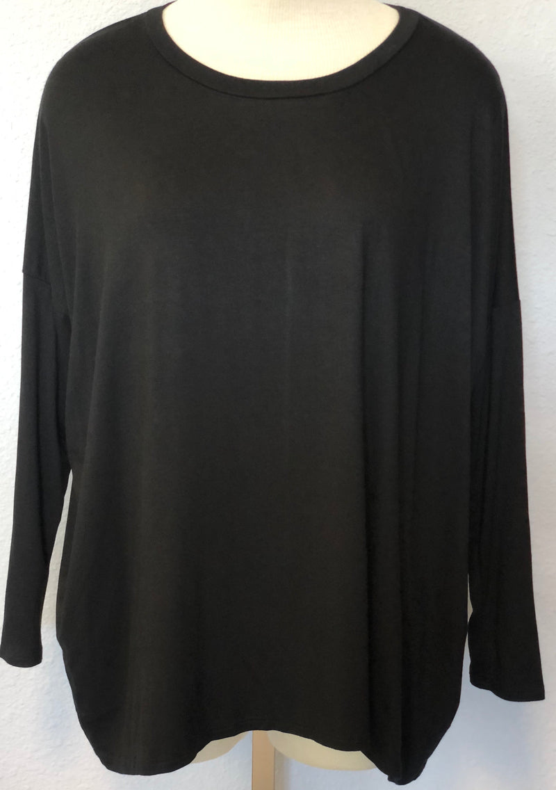 SOLID LONG SLEEVE TOP