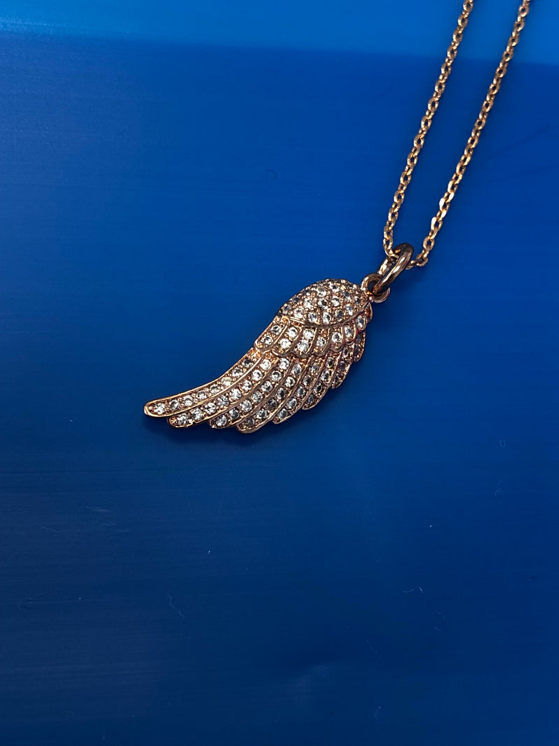 PAVE RIGHT WING NECKLACE