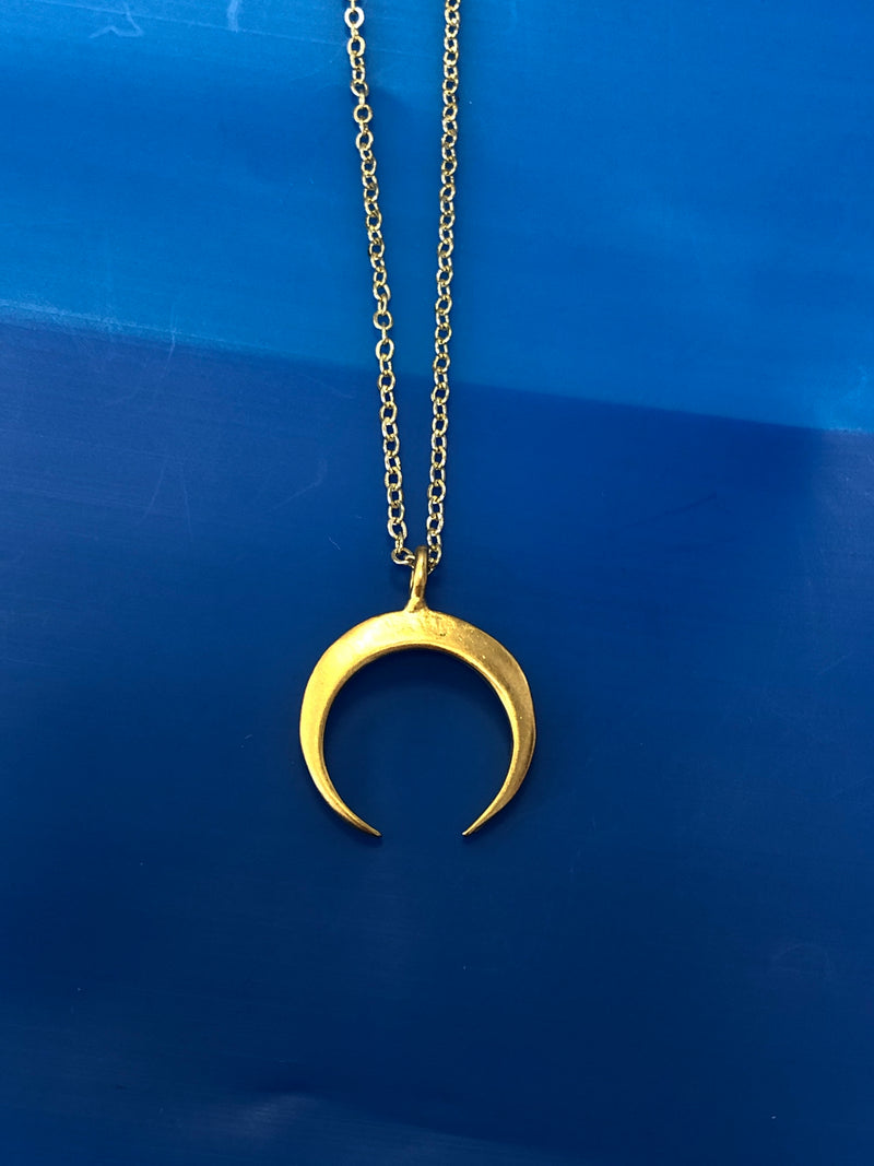 SMALL CRESCENT CHARM NECKLACE