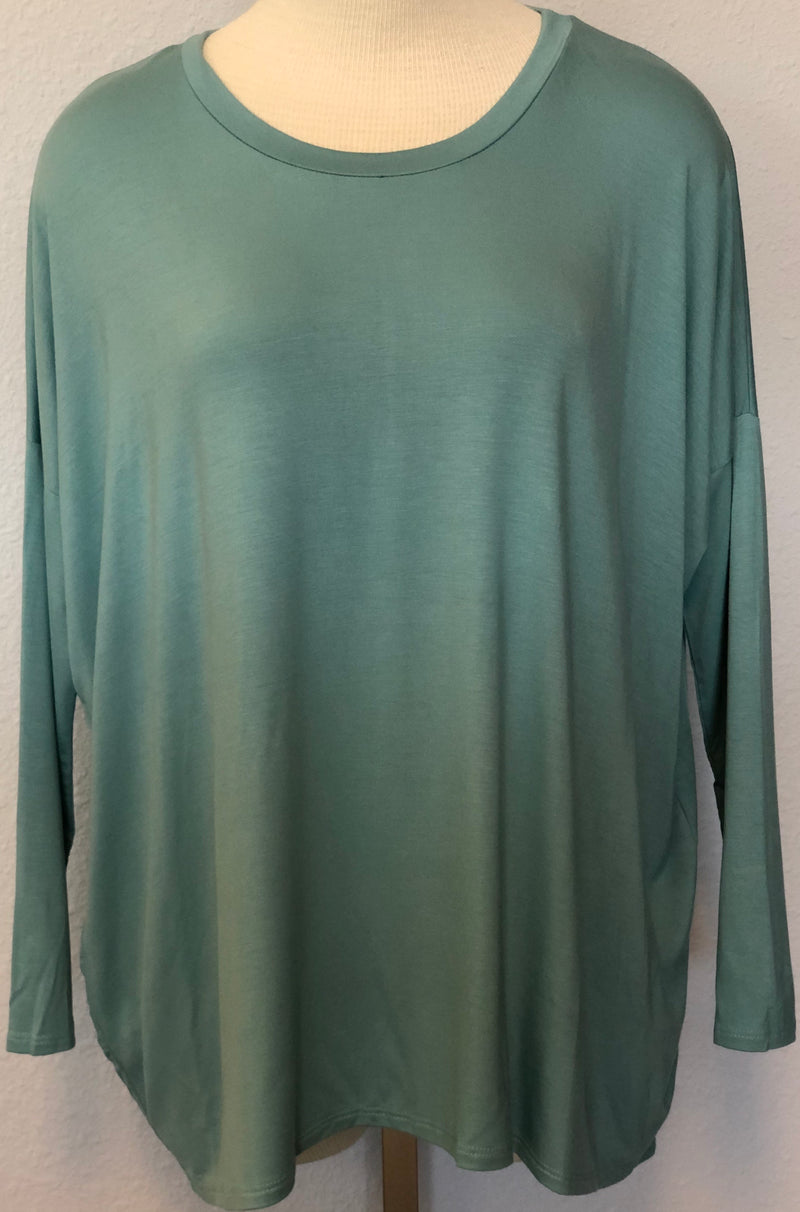 SOLID LONG SLEEVE TOP