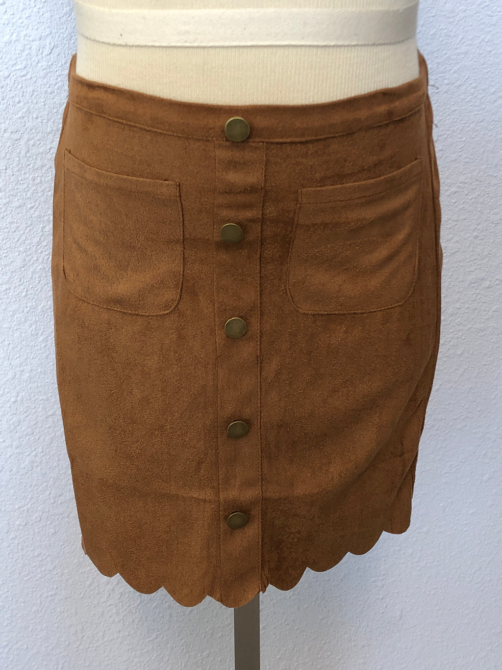 K FAUX SUEDE SKIRT